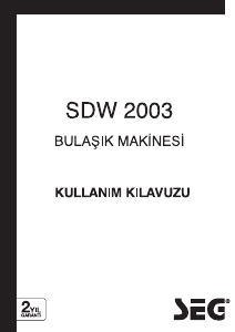 Kullanım kılavuzu SEG SDW 2003 Bulaşık makinesi