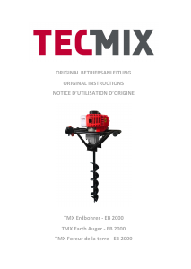 Manual Tecmix EB 2000 Earth Auger