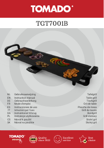 Manual de uso Tomado TGT7001B Parrilla de mesa