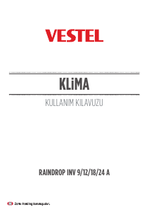 Kullanım kılavuzu Vestel Raindrop INV 24 A Klima