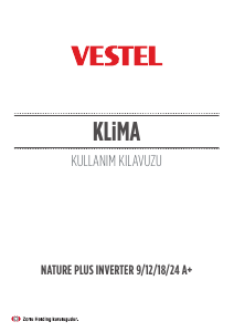 Kullanım kılavuzu Vestel Nature Plus Inverter 24 A+ Klima