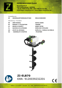 Priručnik Zipper ZI-ELB70 Svrdlo za zemlju