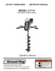 Manual Ground Hog C-71-5 Earth Auger