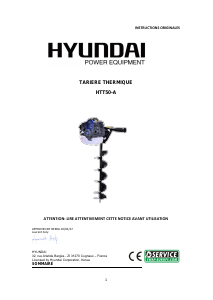 Mode d’emploi Hyundai HTT50-A Tarière foreuse