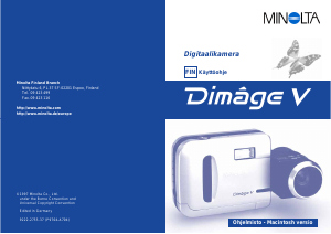 Käyttöohje Minolta DiMAGE V Digitaalikamera