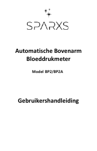 Handleiding Sparxs BP2 Bloeddrukmeter