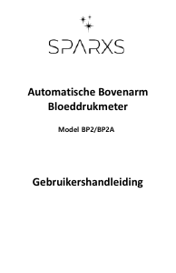 Handleiding Sparxs BP2A Bloeddrukmeter