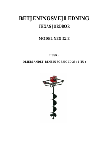 Brugsanvisning Texas NEG 52 E Jordbor