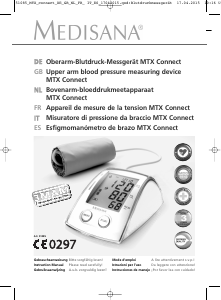 Manual de uso Medisana MTX connect Tensiómetro