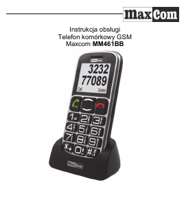 Instrukcja Maxcom MM461BB Telefon komórkowy