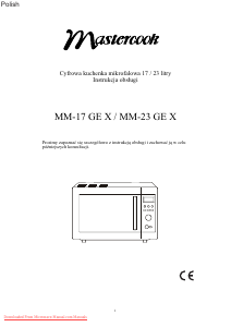 Instrukcja Mastercook MM-17 GE X Kuchenka mikrofalowa