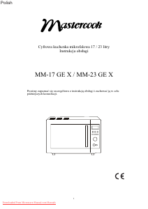 Instrukcja Mastercook MM-23 GE X Kuchenka mikrofalowa