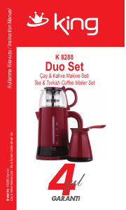 Kullanım kılavuzu King K 8288 Duo Set Kahve makinesi
