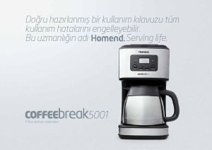 Kullanım kılavuzu Homend Coffeebreak 5001 Kahve makinesi