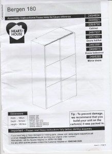 Manual Heart of House 226/8730 Bergen 180 Wardrobe