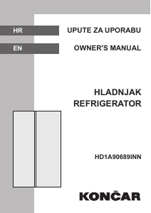 Priručnik Končar HD1A90689INN Frižider – zamrzivač