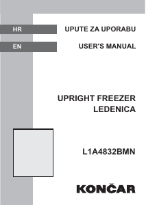 Manual Končar L1A4832BMN Freezer