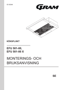 Bruksanvisning Gram EFU 501-00 Köksfläkt