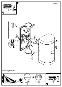 Bruksanvisning Eglo 75544 Lampa