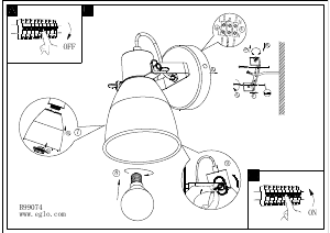 Manual Eglo 99074 Candeeiro