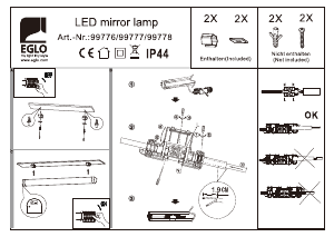 Manuale Eglo 99777 Lampada