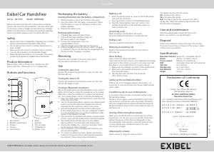 Manual Exibel INBTK006 Car Kit