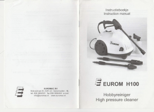 Manual Eurom H100 Pressure Washer