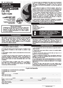 Manual de uso Codini V18N Ventilador