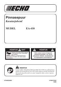 Kasutusjuhend Echo EA-410 Pinnasepuur