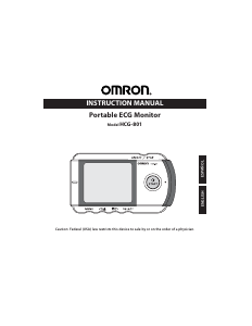 Manual de uso Omron HCG-801 Electrocardiógrafo