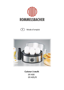 Mode d’emploi Rommelsbacher ER 405/R Cuiseur à oeufs