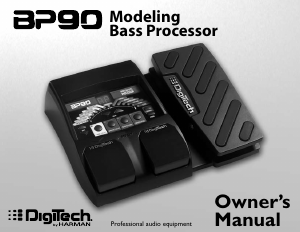 Manual DigiTech BP90 Effect Pedal