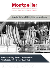 Manual Montpellier MAB1353K Dishwasher