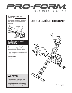 Priročnik Pro-Form PFEVEX71917.1 X-Bike Duo Sobno kolo