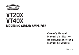 Manual Vox VT20X Guitar Amplifier