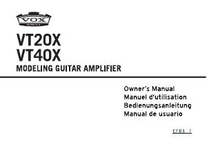 Manual de uso Vox VT40X Amplificador de guitarra