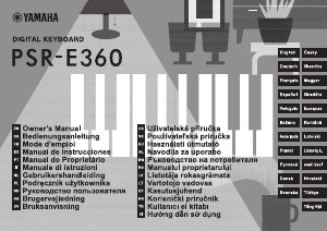Hướng dẫn sử dụng Yamaha PSR-E360 Bàn phím kỹ thuật số