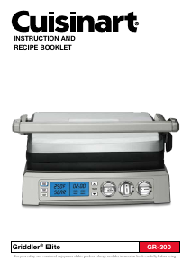 Manual Cuisinart GR-300WSP1 Contact Grill