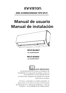 Manual Infiniton SPLIT-BL3827 Ar condicionado