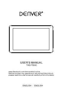 Handleiding Denver TAQ-70242 Tablet