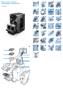 Bedienungsanleitung Philips HD7862 Senseo Quadrante Kaffeemaschine