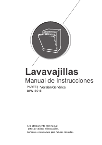 Manual de uso Infiniton DIW-6S13 Lavavajillas