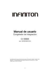 Manual Infiniton CV-BB86 Congelador