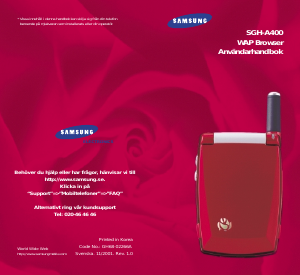 Bruksanvisning Samsung SGH-N400SA Mobiltelefon