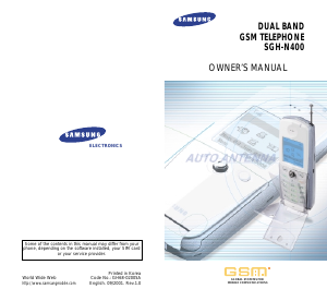 Manual Samsung SGH-N400SA Mobile Phone