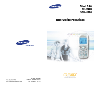 Priručnik Samsung SGH-N500 Mobilni telefon