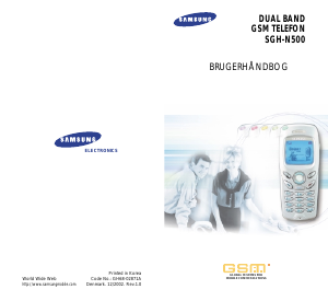Brugsanvisning Samsung SGH-N500BA Mobiltelefon