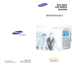 Bruksanvisning Samsung SGH-N500BA Mobiltelefon