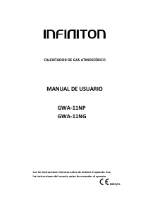 Manual Infiniton GWA-11NP Esquentador a gás