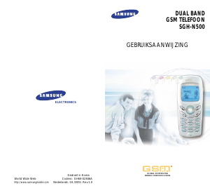 Handleiding Samsung SGH-N500BA Mobiele telefoon
